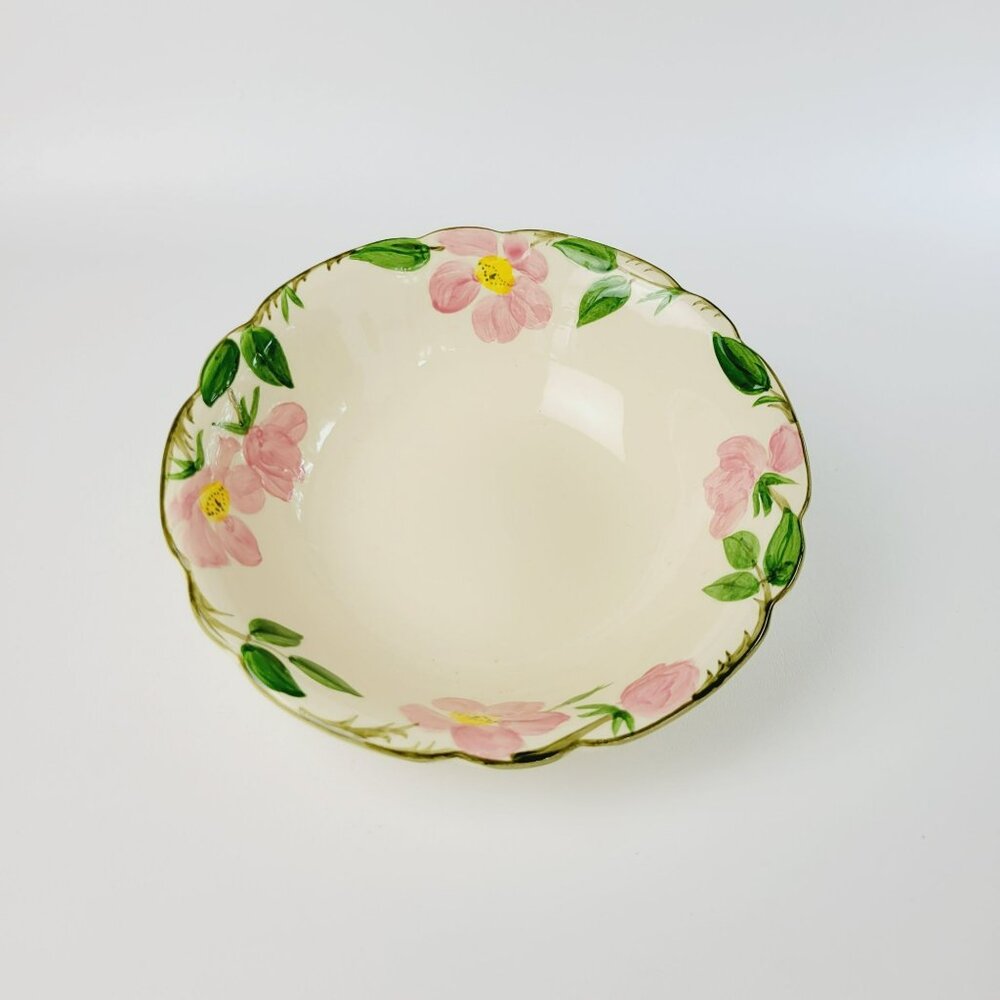 Franciscan Desert Rose 9" Serving Bowl Pink Floral Hand Painted c.1949-53 USA